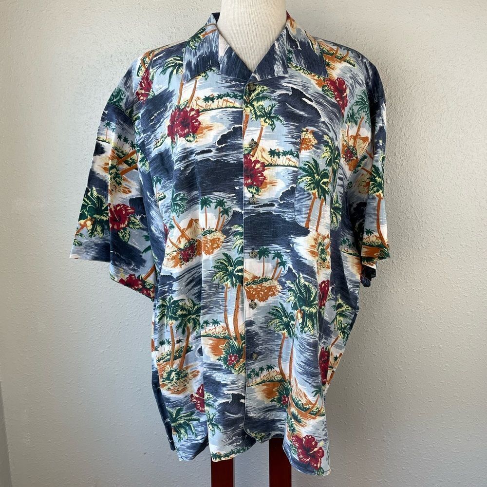 Garland Sport Hawaiian Button Down Shirt Size XXL EUC
